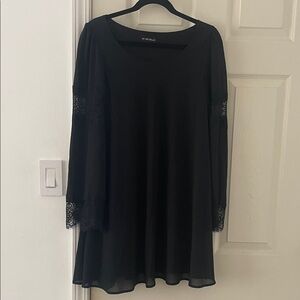 My Michelle Black Lace wide Sleeve Dress